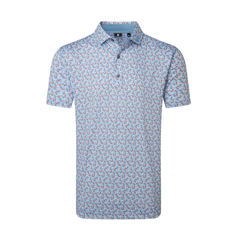 FOOTJOY Surfs Up Print Lisle Men's Polo (White)