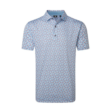 FOOTJOY Surfs Up Print Lisle Men's Polo (White)