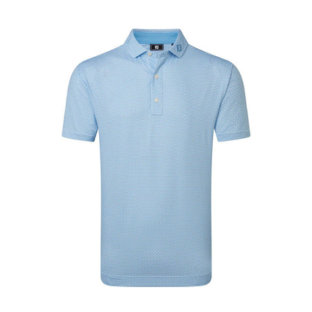 FOOTJOY Nautical Flag Print Lisle Men's Polo (Blue)