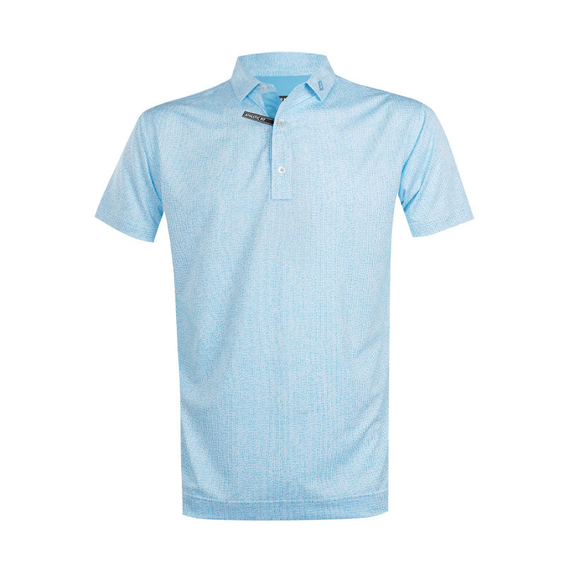 FOOTJOY Seersucker Print Lisle Men's Polo (Blue)