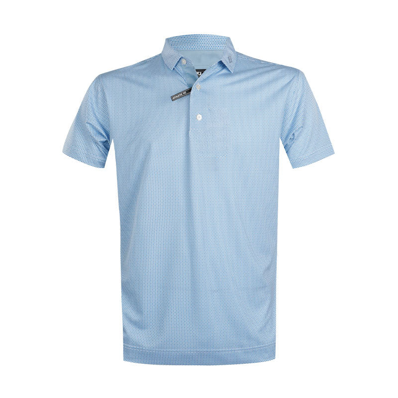 FOOTJOY Wave Print Lisle Men's Polo (Chambray)