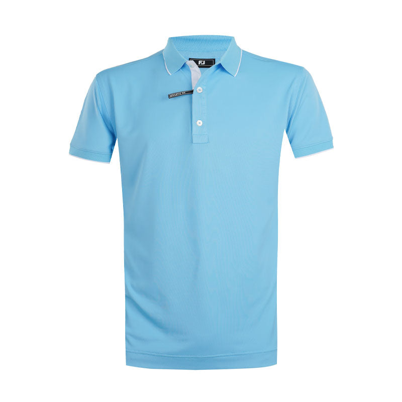 FOOTJOY Wordmark Pique Men's Polo (Blue)