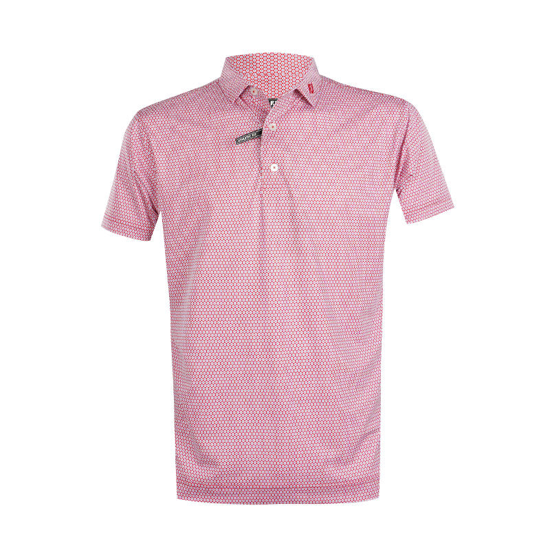 FOOTJOY Stellar Print Lisle Men's Polo (Red)