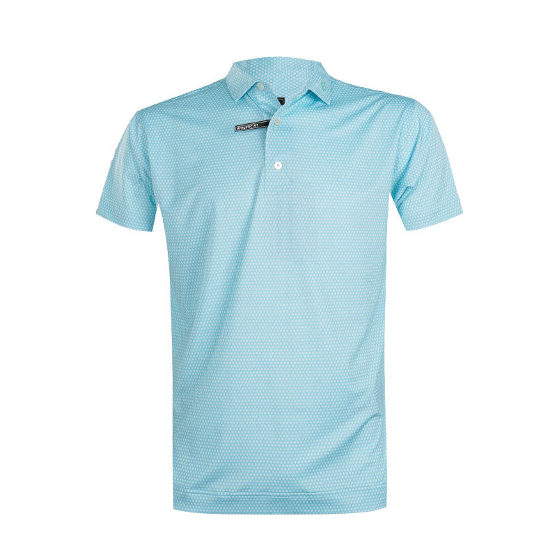 FOOTJOY Stellar Print Lisle Men's Polo (Blue)