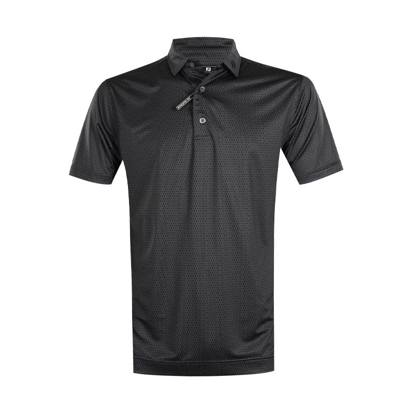 FOOTJOY Grip Print Lisle Men's Polo (Charcoal)