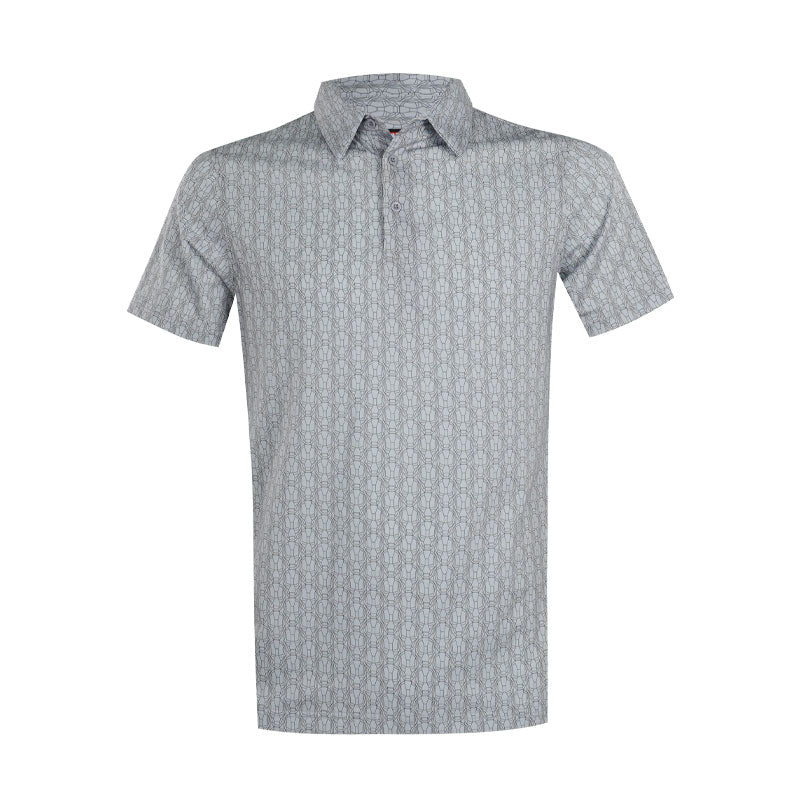 DISNEY Iron Man Full Print Men's Polo (Grey)