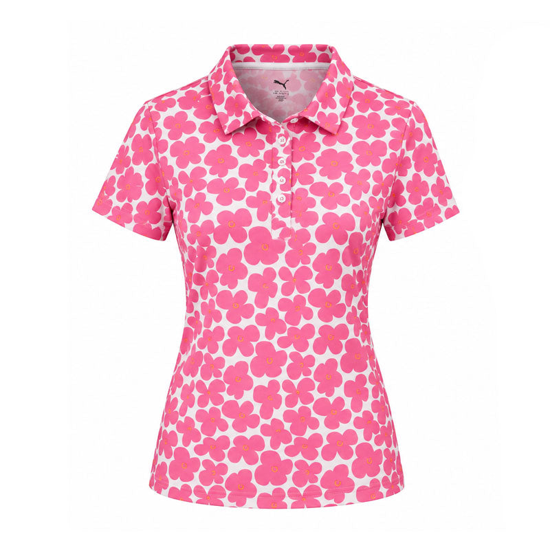 PUMA CLOUDSPUN Floral Girl's Polo (Orange)