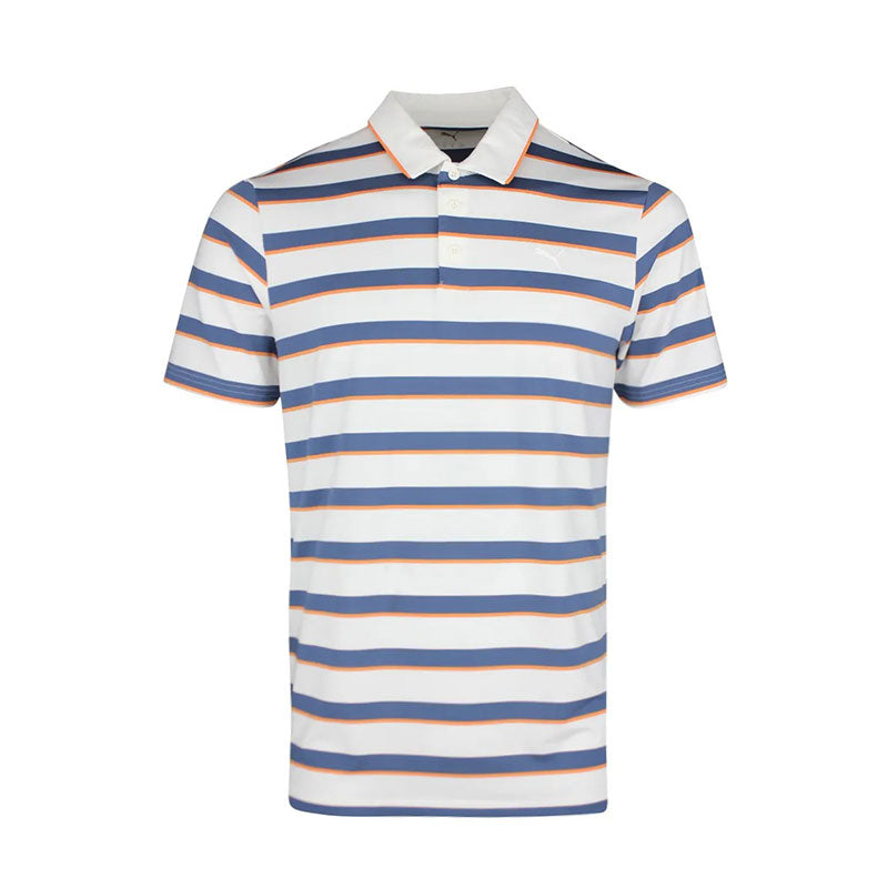 PUMA CLOUDSPUN Stripe Men's Polo (White/Indigo)