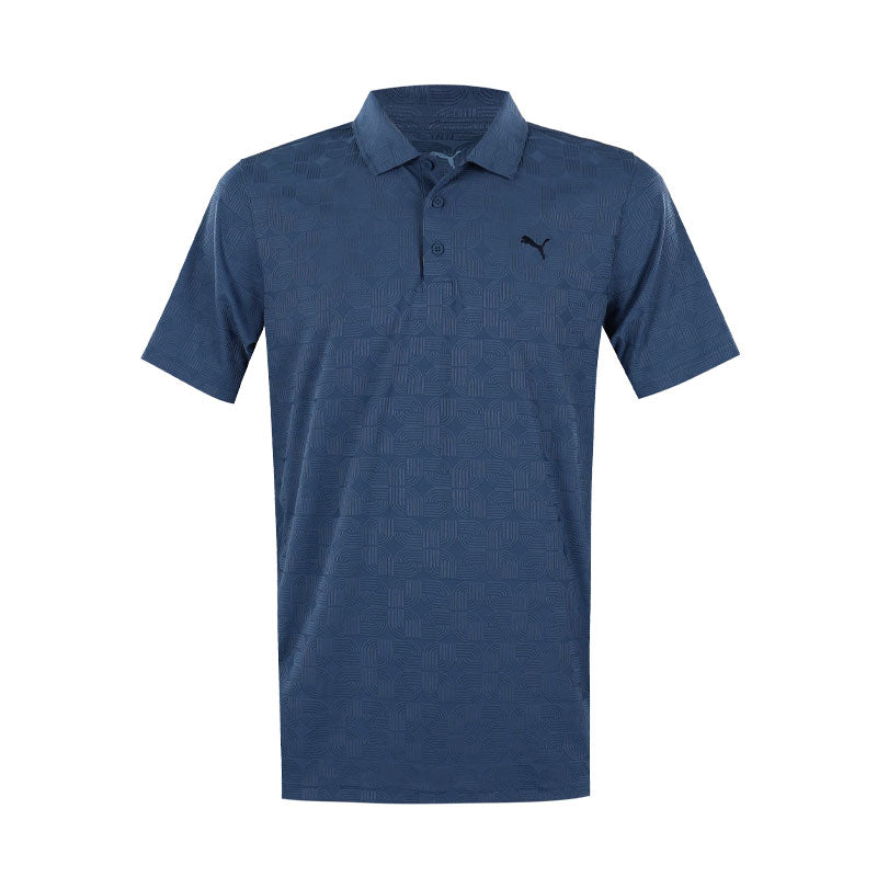 PUMA MATTR Deco Jacquard Men's Polo (Dark Indigo)