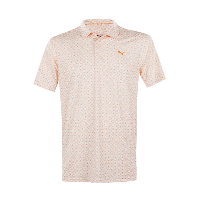 PUMA MATTR Scallop Men's Polo (White/Melon)