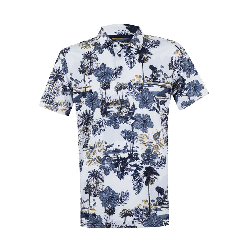 PUMA CLOUDSPUN Men's Polo (White/Navy)