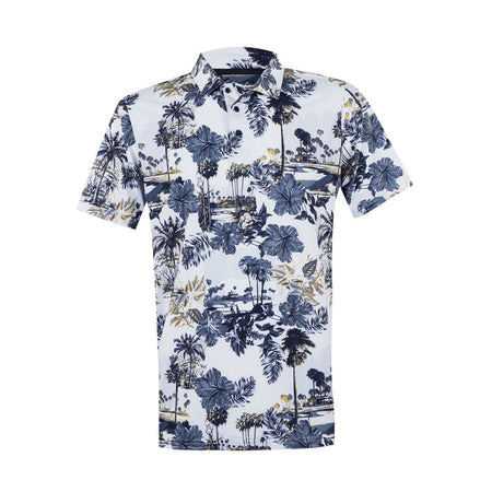 PUMA CLOUDSPUN Men's Polo (White/Navy)