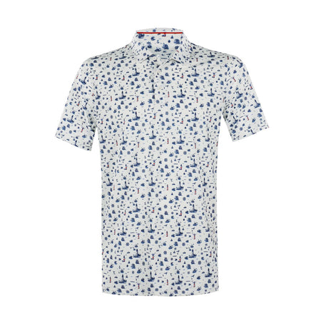 PUMA MATTR Lighthouse Men's Polo (White/Navy)