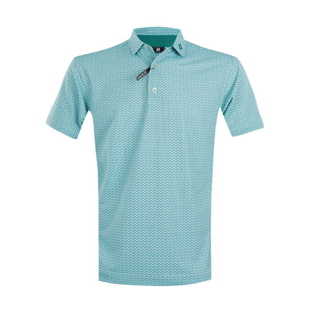 FOOTJOY Scallop Geo Pique Men's Polo (Green)