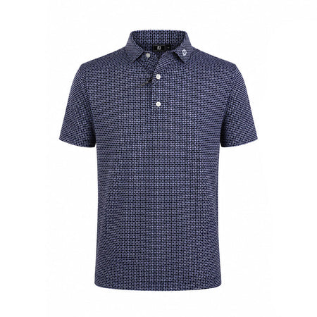 FOOTJOY Ellipse Print Lisle Men's Polo (Black)