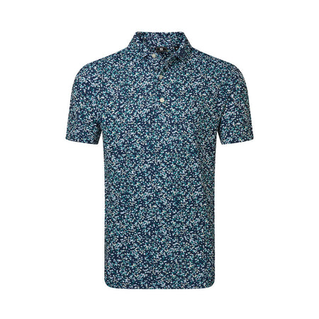 FOOTJOY Watercolor Floral Print Pique Men's Polo (Navy)