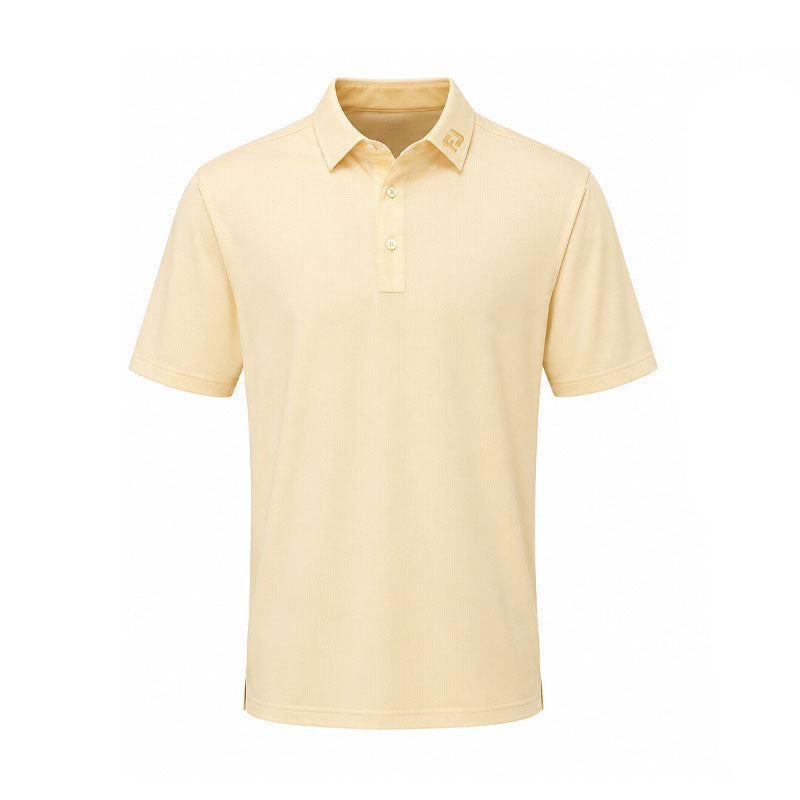 FOOTJOY Seersucker Print Lisle Men's Polo (Sunshine)