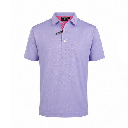 FOOTJOY Wave Print Lisle Men's Polo (Pink)