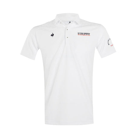 LE COQ SPORTIF GOLF Triangle Jacquard Men's Polo (White)