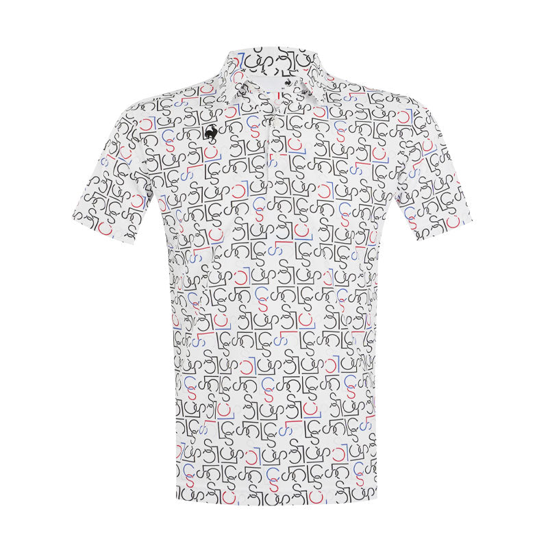 LE COQ SPORTIF GOLF Monogram Men's Polo (White)