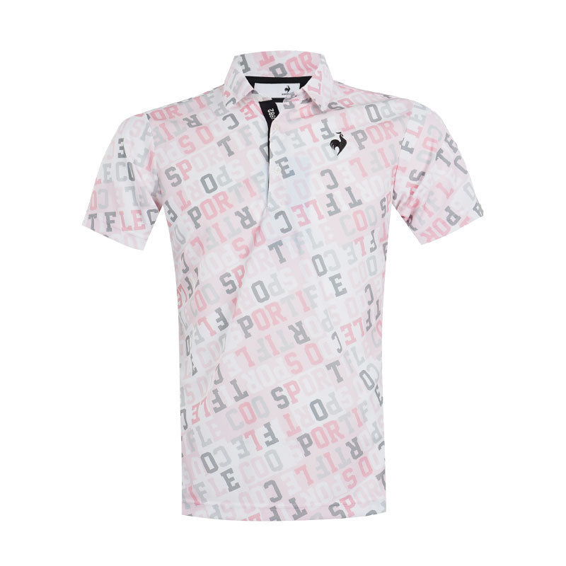 LE COQ SPORTIF GOLF Logo Pattern Men's Polo (Pink)