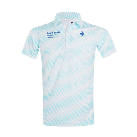 LE COQ SPORTIF GOLF Diagonal Pattern Men's Polo (Saxophone)
