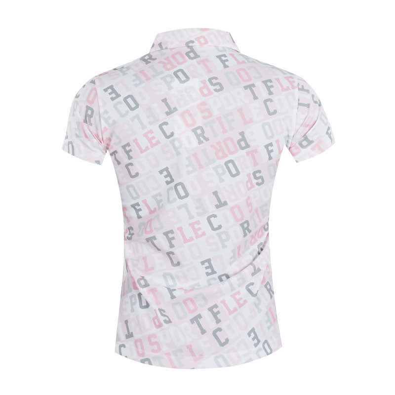 Logo Pattern Women's Polo (Pink)