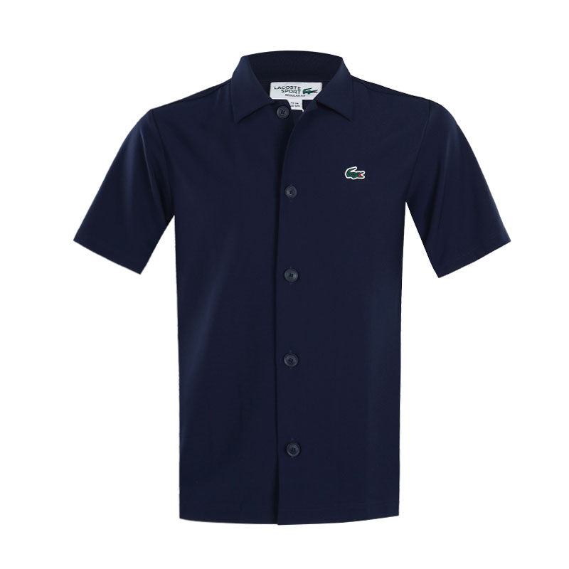 LACOSTE Ultra Dry Printed Stretch Men's Polo (Navy)