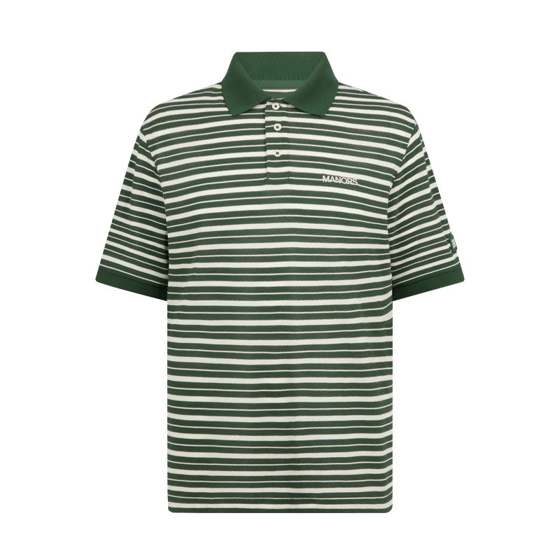 MANORS G.O.A.T Pique Stripe Men's Polo (Green)