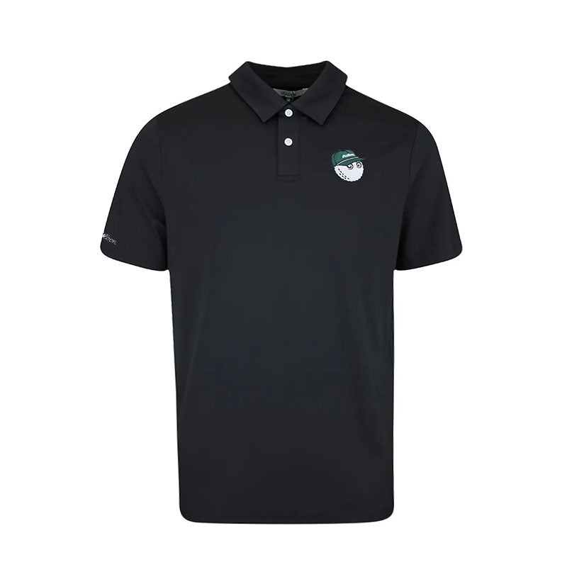MALBON GOLF Fairway Baldwin Men's Polo (Black)