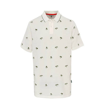 MALBON GOLF Torrey Pines Men's Polo (Egret)