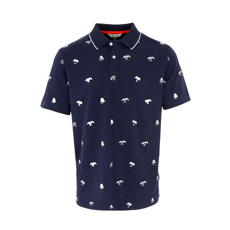 MALBON GOLF Torrey Pines Men's Polo (Baritone Blue)