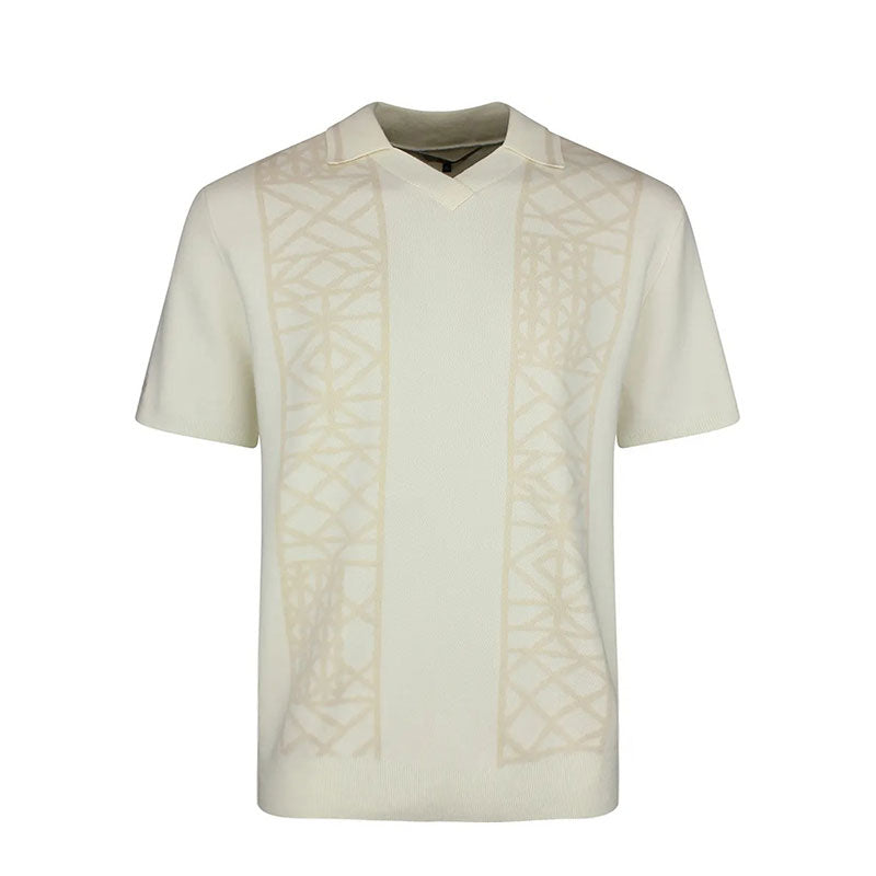 MALBON GOLF Habana Men's Polo (Cream)