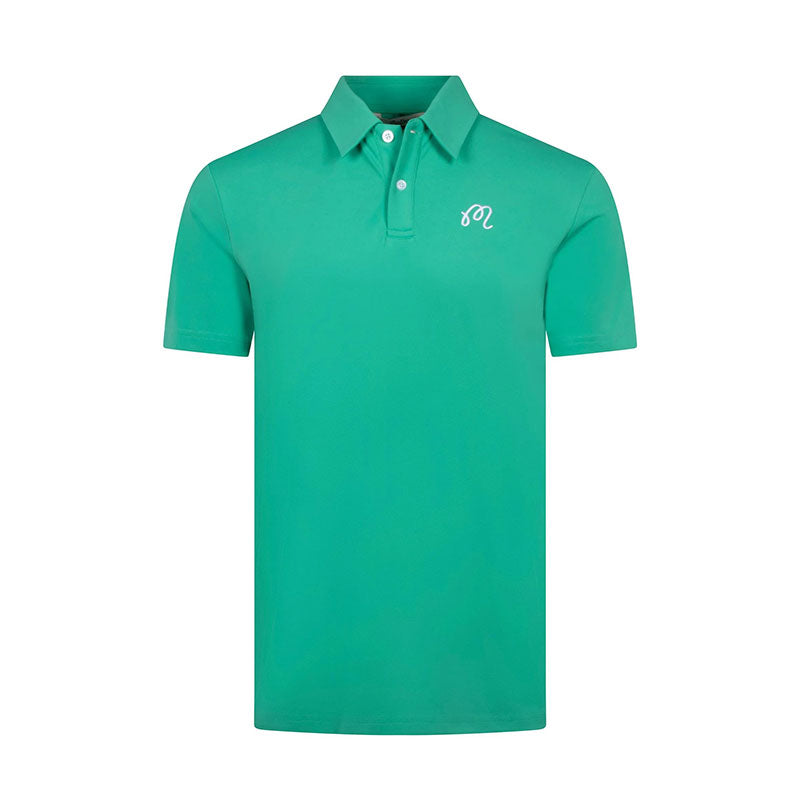 MALBON GOLF Fairway Men's Polo (Marine Green)