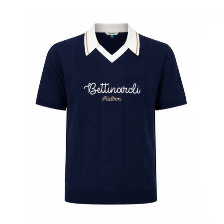 MALBON GOLF x Bettinardi Knit Men's Polo (Maritime Blue)