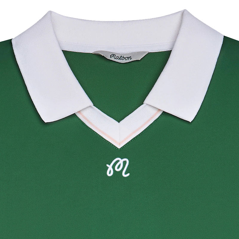 MALBON GOLF Barrio Men's Polo (Garden Green)