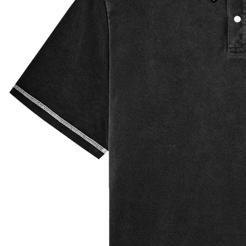 MALBON GOLF Fairway Overdyed Men's Polo (Black)