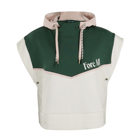 FORE ALL Laila Women's Sleeveless Hoodie (Green/White)