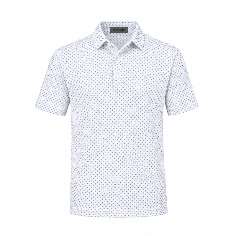 GFORE All Play Foulard Geo Stretch Men's Polo (Snow)