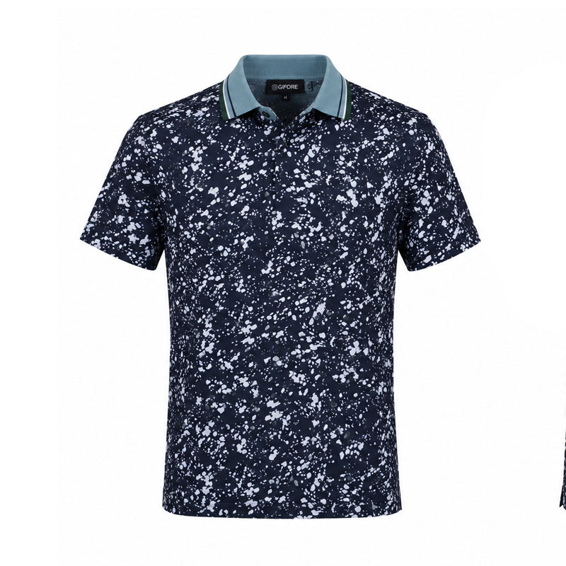 GFORE Splatter Tech Jersey Men's Polo (Twilight)