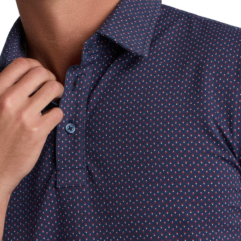GFORE All Play Spade Geo Stretch Men's Polo (Twilight)