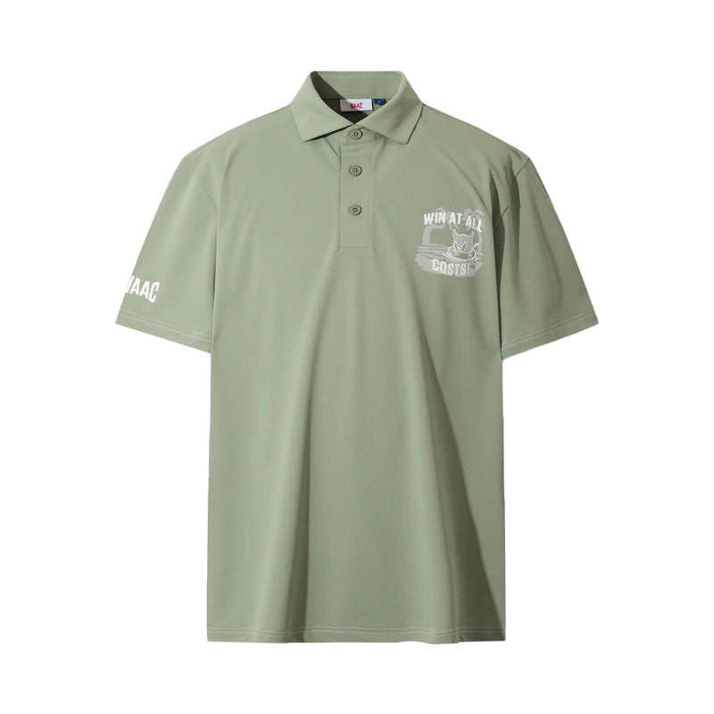 WAAC Athletic Palm Tree Men's Polo (Green)