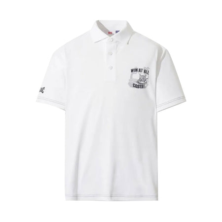 WAAC Athletic Palm Tree Men's Polo (White)
