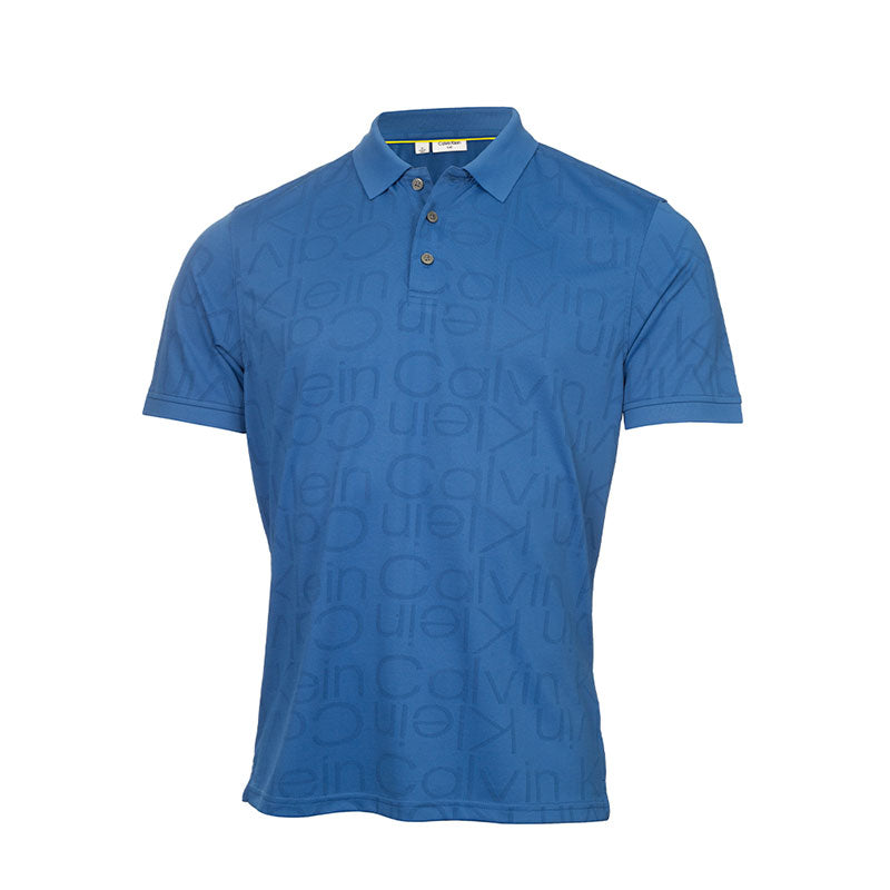 CALVIN KLEIN Avondale Men's Polo (Blue Hibiscus)