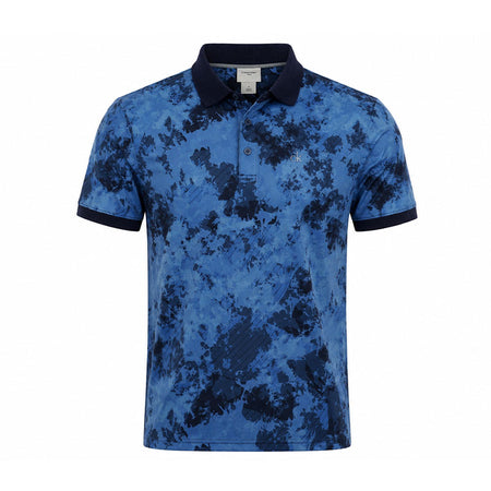 CALVIN KLEIN Digital Chaos Print Men's Polo (Navy)
