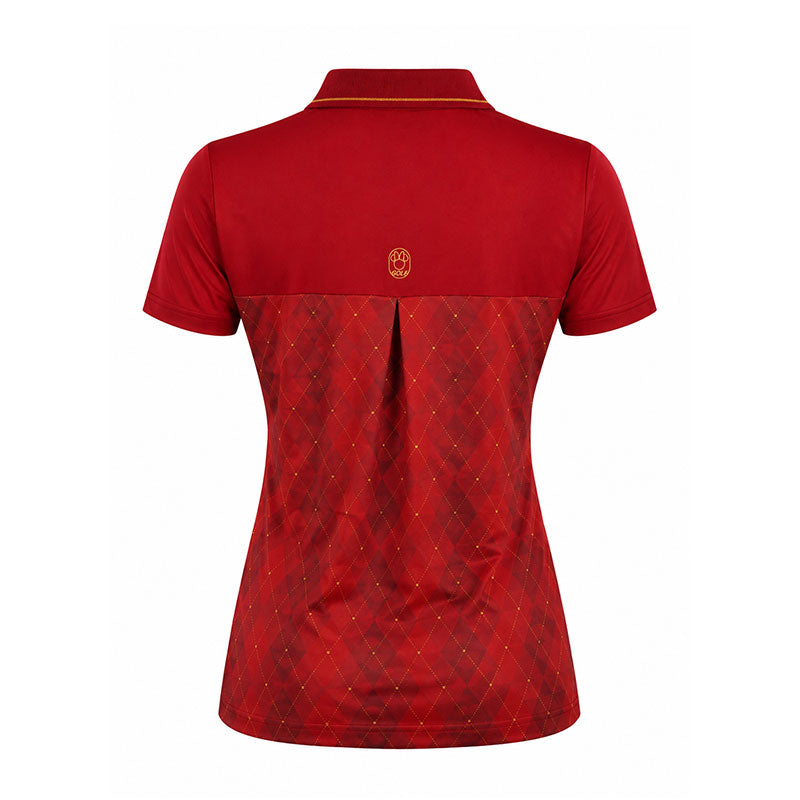 DISNEY Mickey & Friends Geometric Women's Polo (Red)