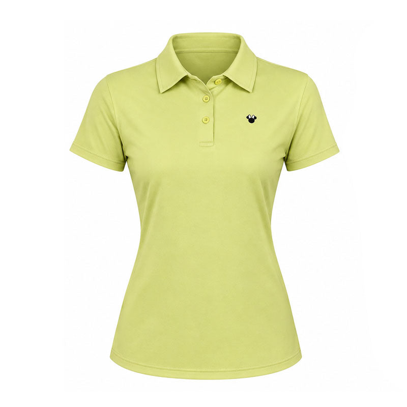 DISNEY Mickey & Friends Shoulder Block Women's Polo (Yellow Green)