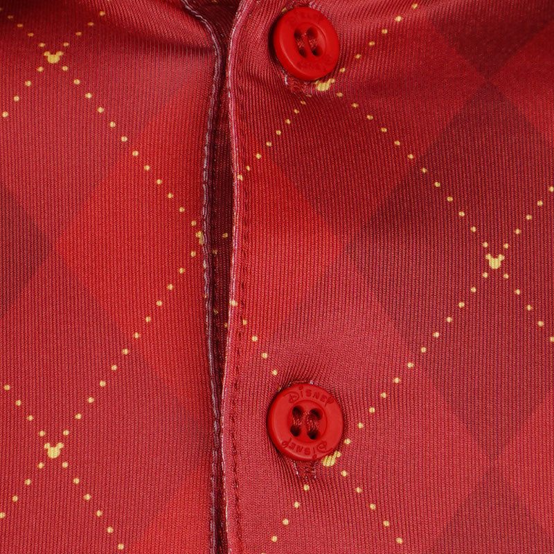 DISNEY Mickey & Friends Geometric Men's Polo (Red)