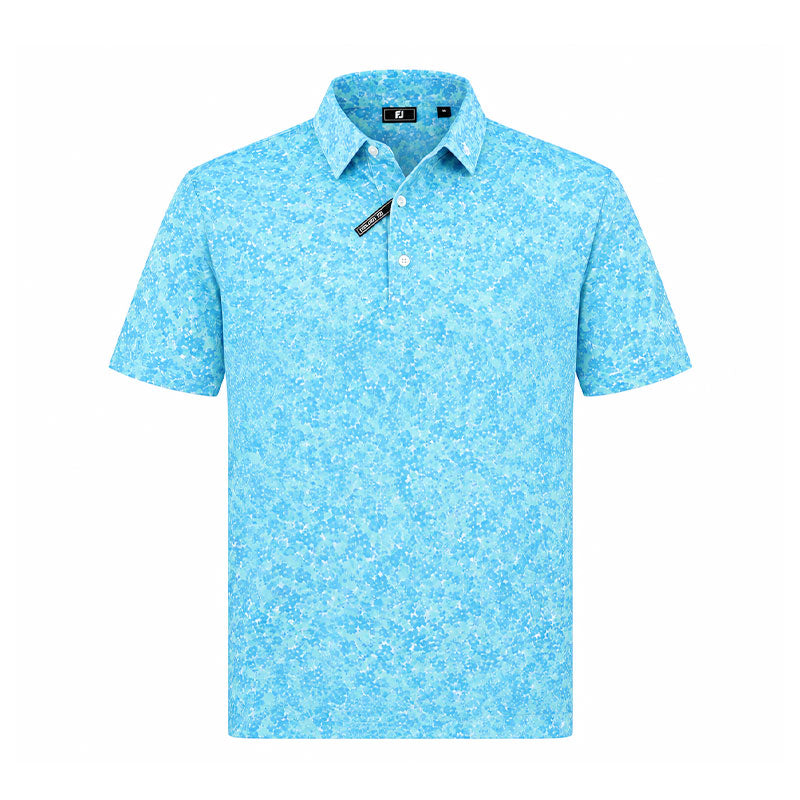 FOOTJOY Multi Floral TourLisle Men's Polo (White/Green/Blue)