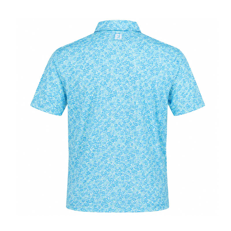 FOOTJOY Multi Floral TourLisle Men's Polo (White/Green/Blue)